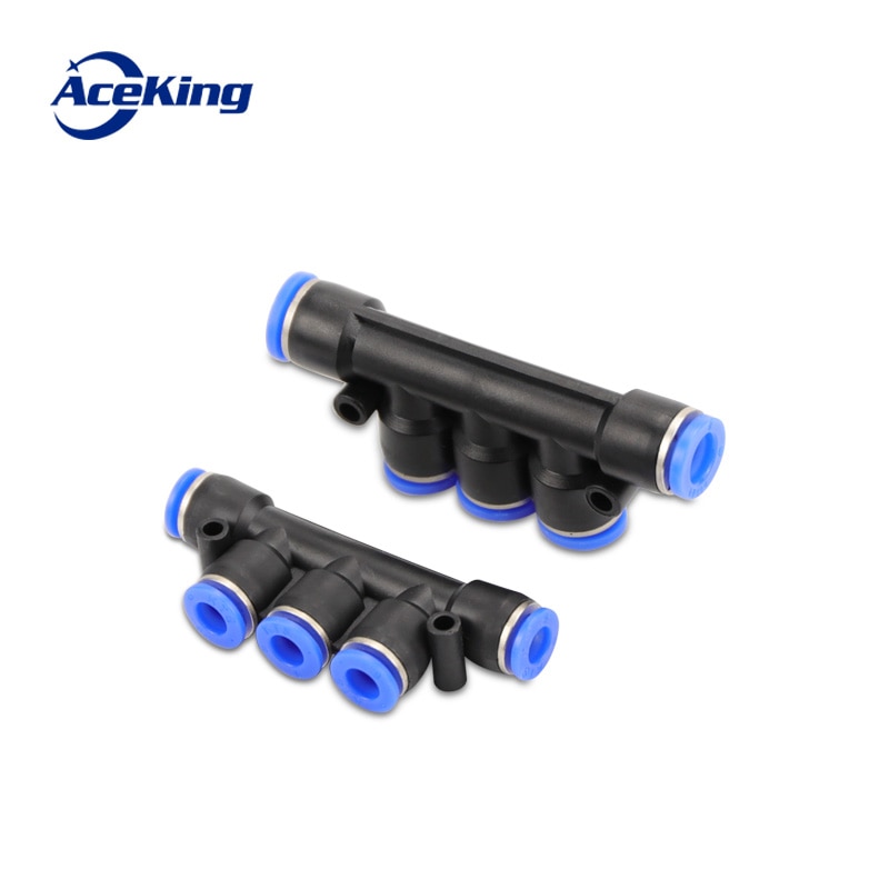 Pneumatic Connector PK Hose Push-in 5-port Equal Diameter Fast Tracheal Connector 5-way Single-Touch 8 mm 10 mm 4 mm 12 mm OD