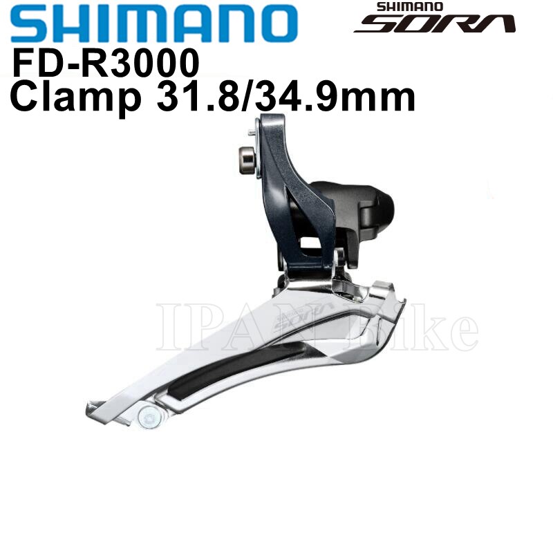 Shimano SORA R3000 Road Bike Front Derailleur FD R3000 Bike Derailleru Band Mount 31.8mm 34.9mm Braze on 2x9s FD-R3000 2v 9v: Clamp 31.8mm 34.9mm