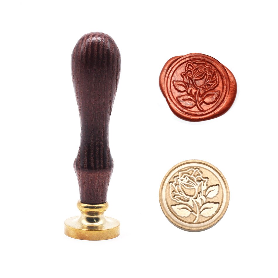 Tree Pattern Wax Seal Stamps Retro Happy Birthday Antique Wooden Sealing Scrapbooking Sollos stempel Craft Wedding Decorative: Style E