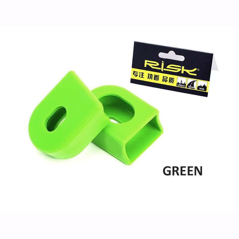 Protector de silicona para manivela de bicicleta, de caucho, para brazo de bielas, para SLX XT XTR, accesorio antipolvo: Green