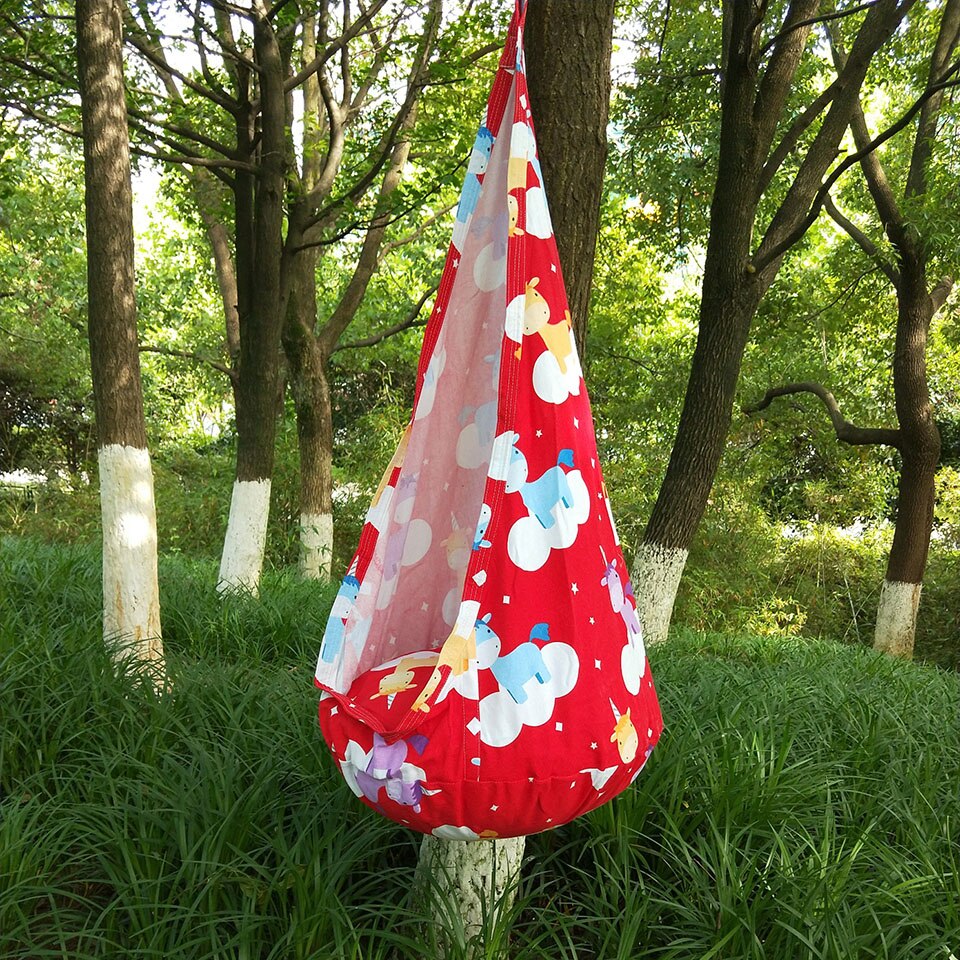 Colorful Unicorn Children Hammock Garden Furniture Swing Chair Indoor Outdoor Hanging Seat Child Swing Seat Patio Portable