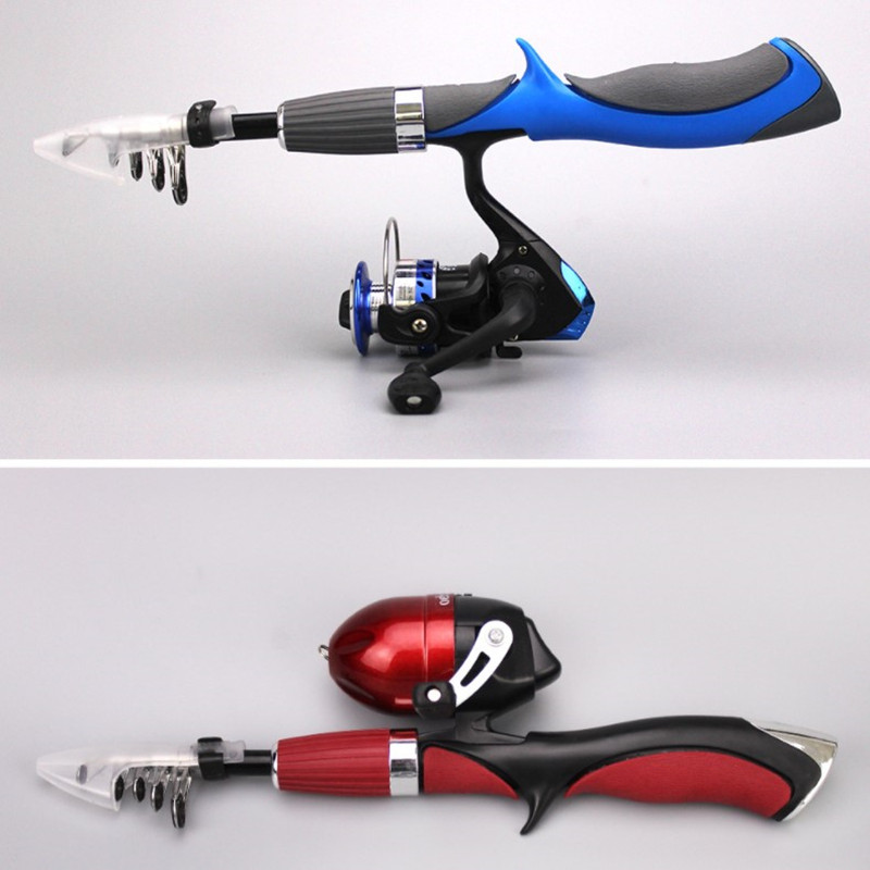 Carbon Fiber Rod Carbon Fiber Rod Superhard Boat Ice Fly Lure Fishing Rod With Fishing Reel Fishing Tackle set 1.4