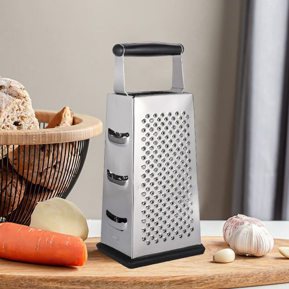 Multifunctionele Doos Rasp Kaas Raspen Roestvrij Staal Voor Keuken Raspen Voor Keuken Met 4 Zijden Rasp Non-Slip Basis
