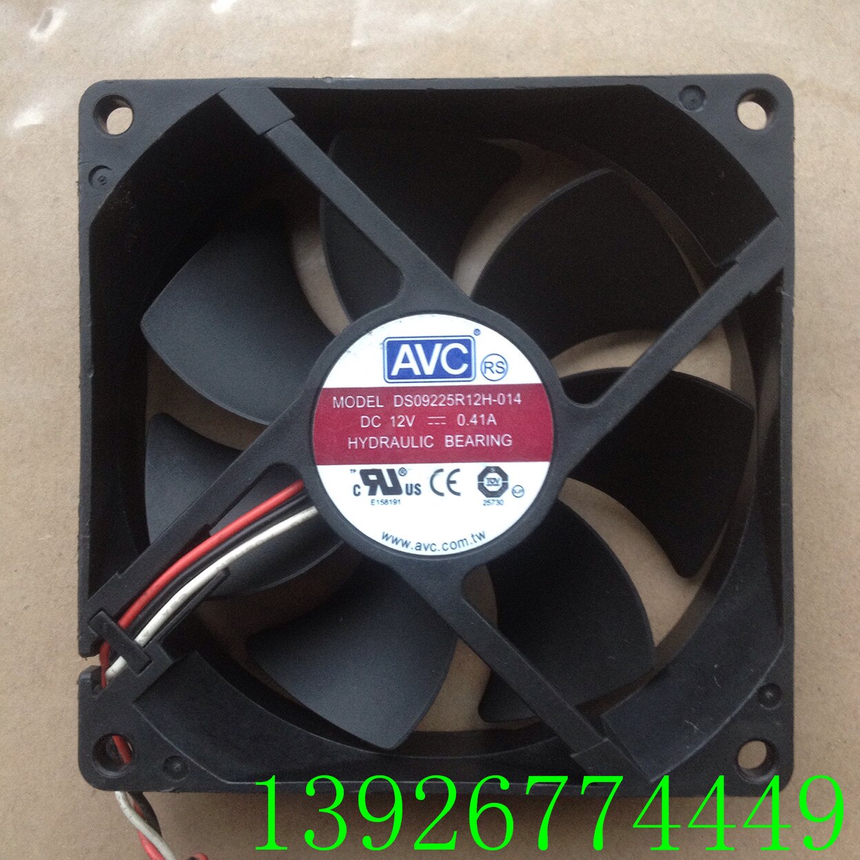 For AVC 9225 12V 0.41A Chassis Fan 3-Pin Large Air Volume 9cm DS09225R12H-014