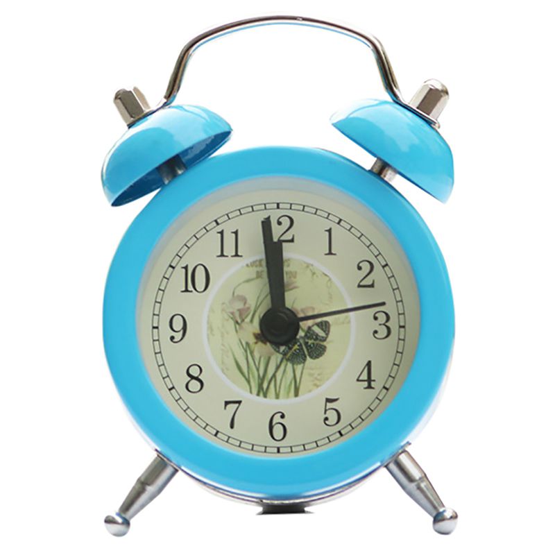 Popular Clock Small Bed Alarm Clocks Cute Mini Metal Small Alarm Clock Desk Alarm Clock Lovely Toy For Bedroom Home Z: L