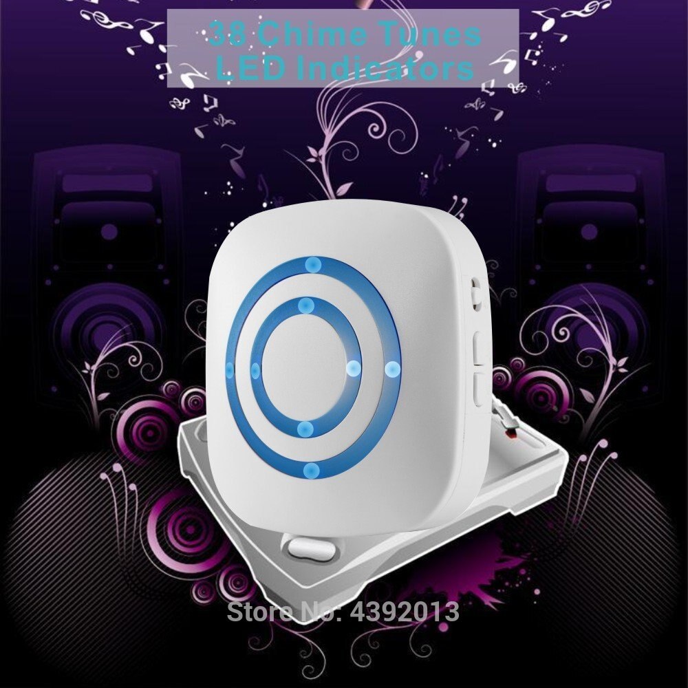 Wireless Motion Sensor Detector Gate Entry Door Bell Welcome Chime Alert Alarm EU Plug Smart Home Security Driveway Alarm