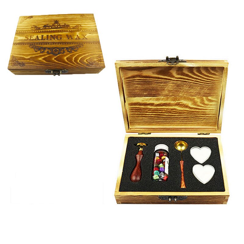 Gracias sello de cera para la boda, decoración perfecta para invitaciones, sobres, Correos de caracol, paquetes de vino,: 1 wood box