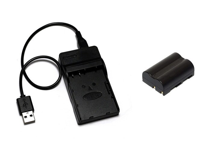 Da -el3,  en -el3a enel 3,  enel 3a kamera batteri + usb oplader til nikon  d100,d70, d70 outfit , d70s sæt , d50 sæt  ,d100 slr , d70 slr.: Hvid