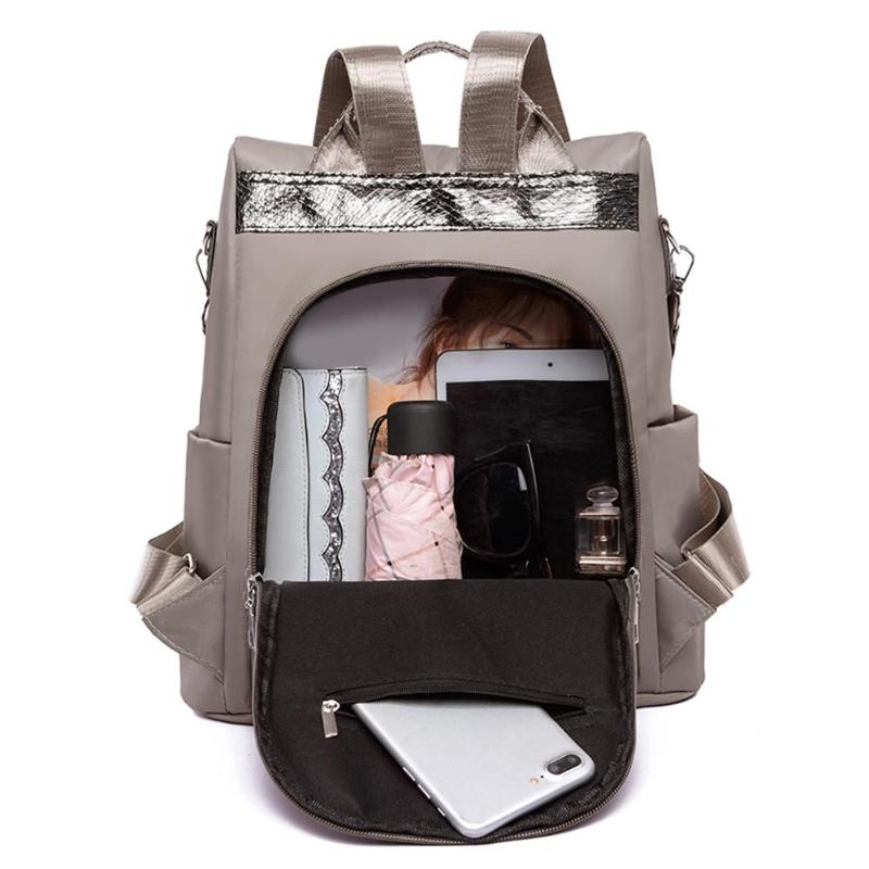 Multifonction Anti-vol voyage sacs à dos femmes sacs d'école sac à dos décontracté Oxford tissu Style sac à dos épaule haut-poignée sacs