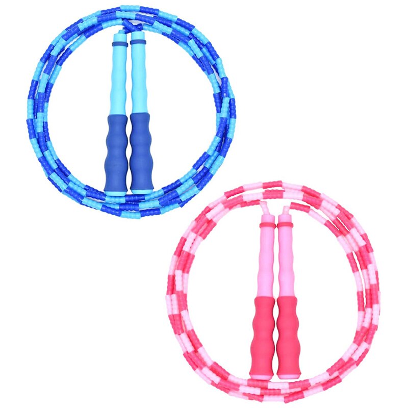 Beaded Skipping Rope, Adjustable-Fitness for Men, Women and Children, Exercise Segmented Fitness Skipping Rope -9 Feet