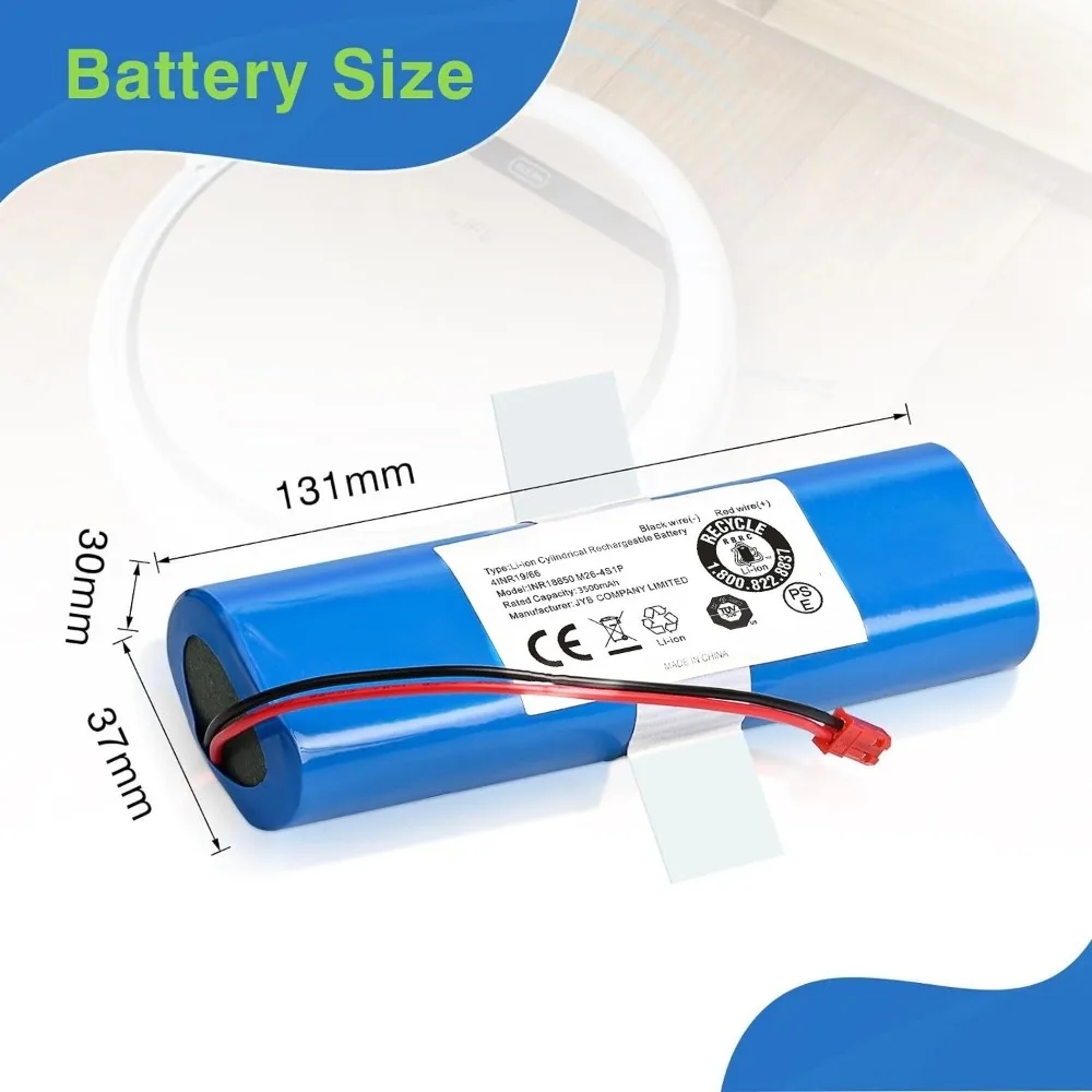 Original Li-Löwe-Akku für ILIFE V3s Profi, V5s Profi, V8s, V8 Plus, V80, V80 Max, V80 Profi, V3s Max 18650 2600 mAh 14,4 V PX-B010