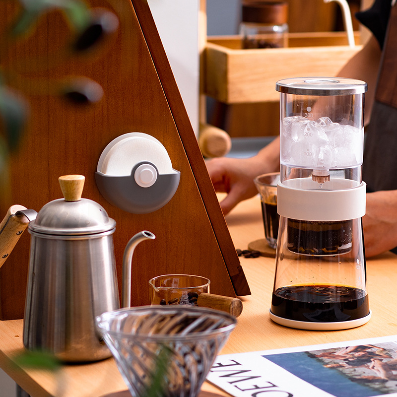 Koffie Rond Filterpapier Opbergrek Moka Filterpapier Ponsvrij Aan de muur gemonteerd Wegwerpfilterpapier Coffeeware Barista Tool