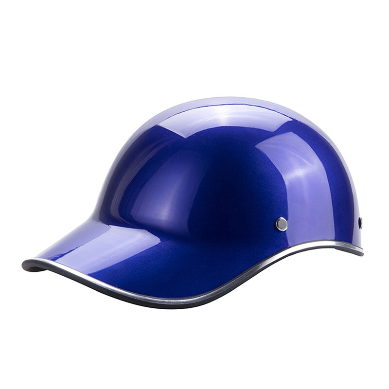 1pc baseball cap stil motorcykel halvhjelm sikkerhedshjelm til cafe racer chopper scooter halv ansigt vintage sommer kasket: Blå