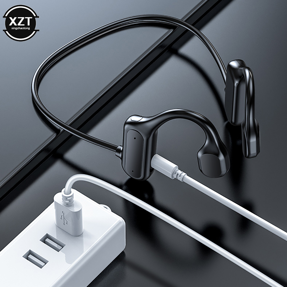 Waterproof BL09 Bluetooth 5.0 Wireless Headset Sports Stereo headphone Bone Conduction Audio Equipment Outdoor with Microphone