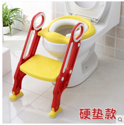 Kinderpotje opvouwbaar toilet stoeltje opstapje kinderpotje kindertoiletten met verstelbare ladder kinderpotje: Rood b