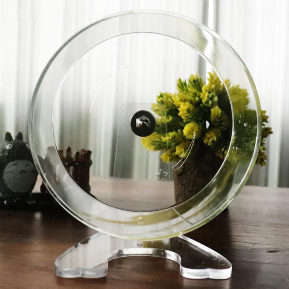 Transparent acrylic hamster wheel running treadmill wheel running large squirrel chinchilla wheel running small pet Hedgehog