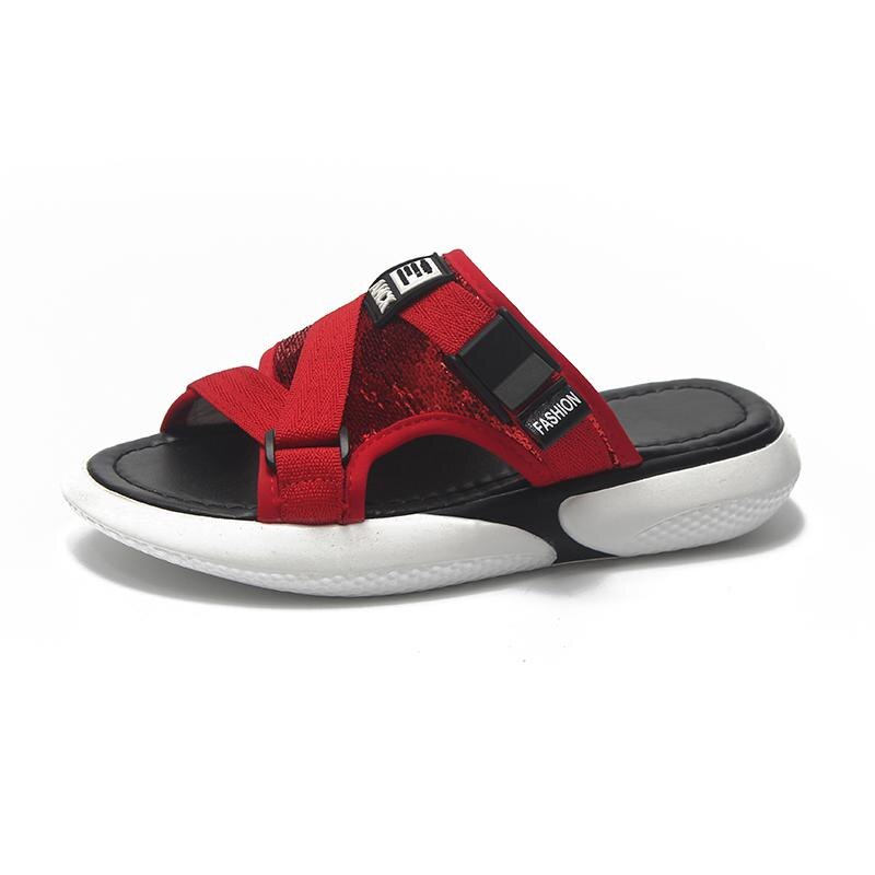 Bling bling kvinder rutschebaner sommerhus hjemmesko kvinder sko klipklapper rutschebaner sandaler strandrutschebaner damer fest zapatillas mujer: Rød / 8