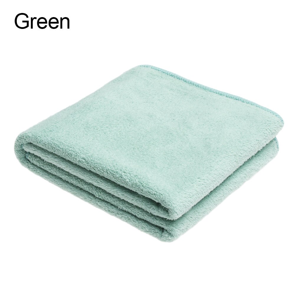 Serviette de nettoyage de cheveux de lavage à séchage rapide de serviette de cheveux de microfibre de serviette de séchage rapide d'ouatine de corail pour sécher les cheveux bouclés, longs et épais: green