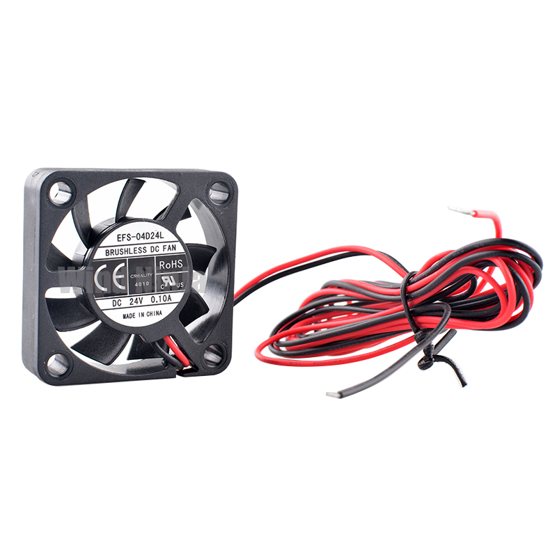 EFS-04D24L 4cm 40mm 40x40x10mm DC24V 0.10A 2 lines DC axial flow cooler cooling fan for power frequency converter