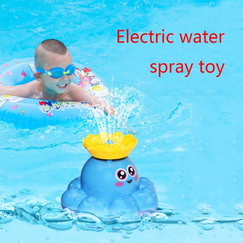 Bad Speelgoed Spuiten Water Octopus Vlotter Draaien Fontein Babybadje Benodigdheden Zuigeling Kid Party Elektronische Spuit