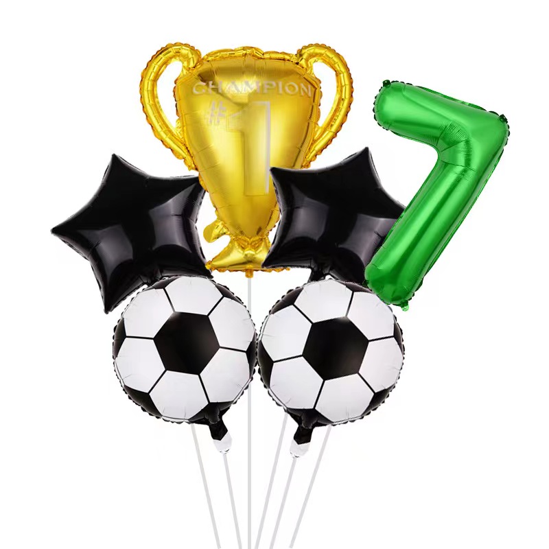 Football Theme Party Disposable Tableware Banner Balloons Soccer Goal Cup Plate for Kids Boy Birthday Party Decoration Supplies: Brown