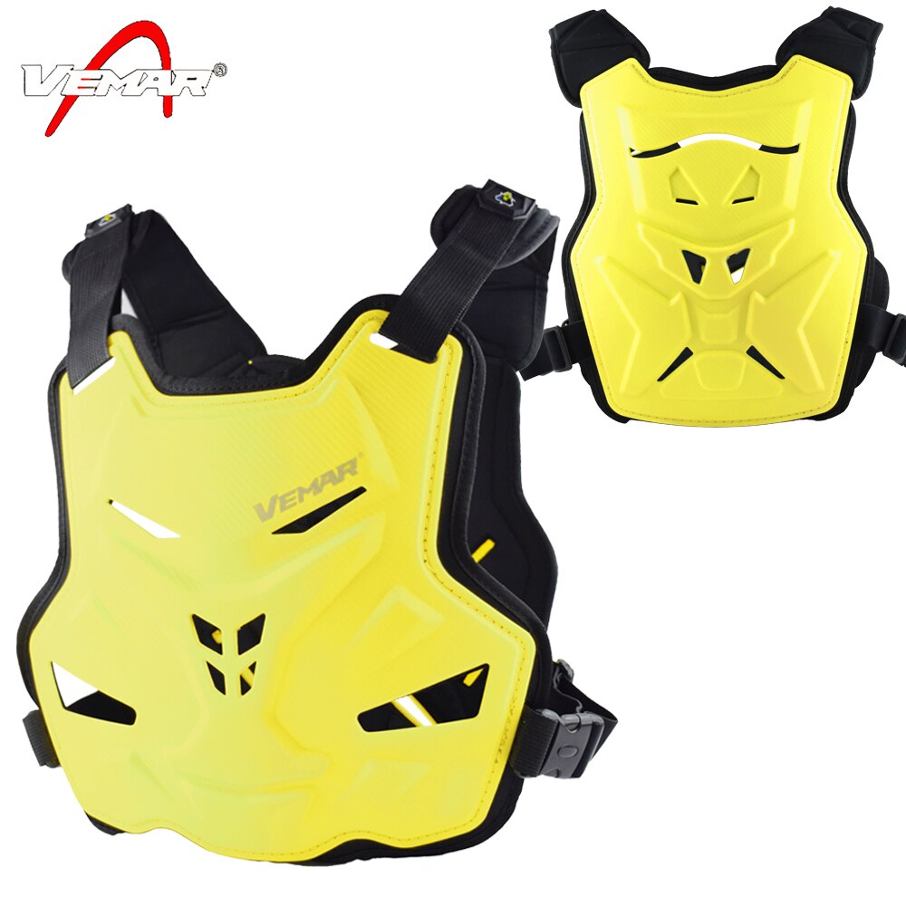 Motocross body protector panser motorcykel jakker motocross rygskjold ærmeløs vest rygsøjle bryst beskyttelsesudstyr jakke herre: Gul