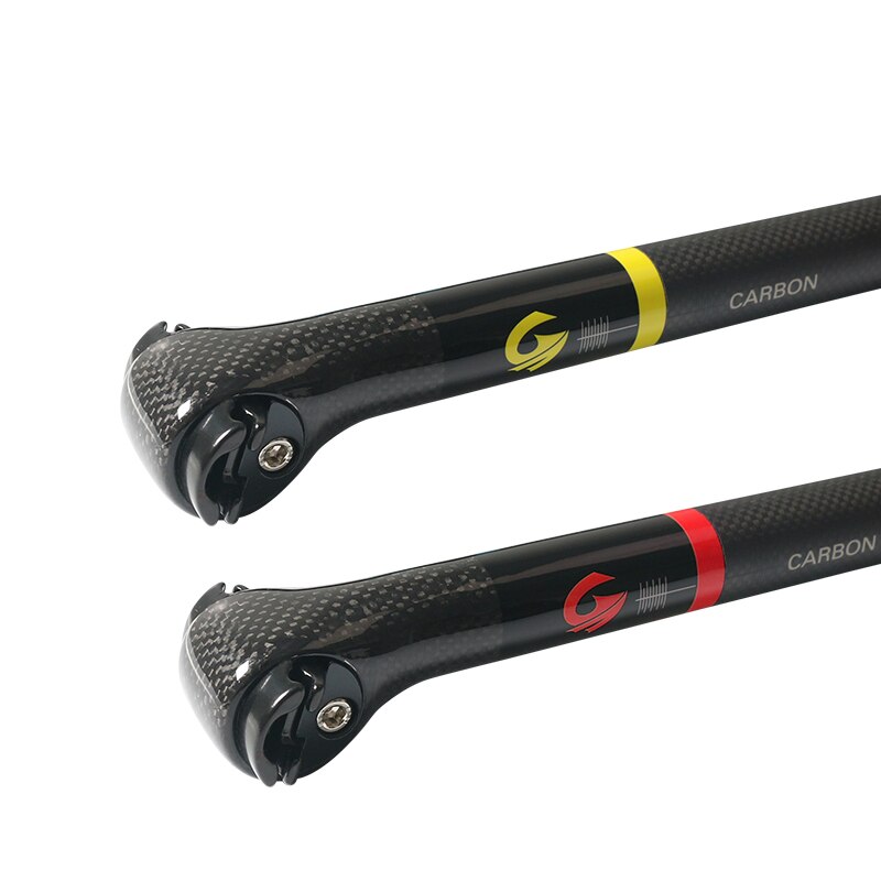 Asiacom fullkolfiber cykelstolpe mtb / vägcykel sadelstolpe offset 5 / 25 grader sätesrör 27.2/30.8/31.6*400mm