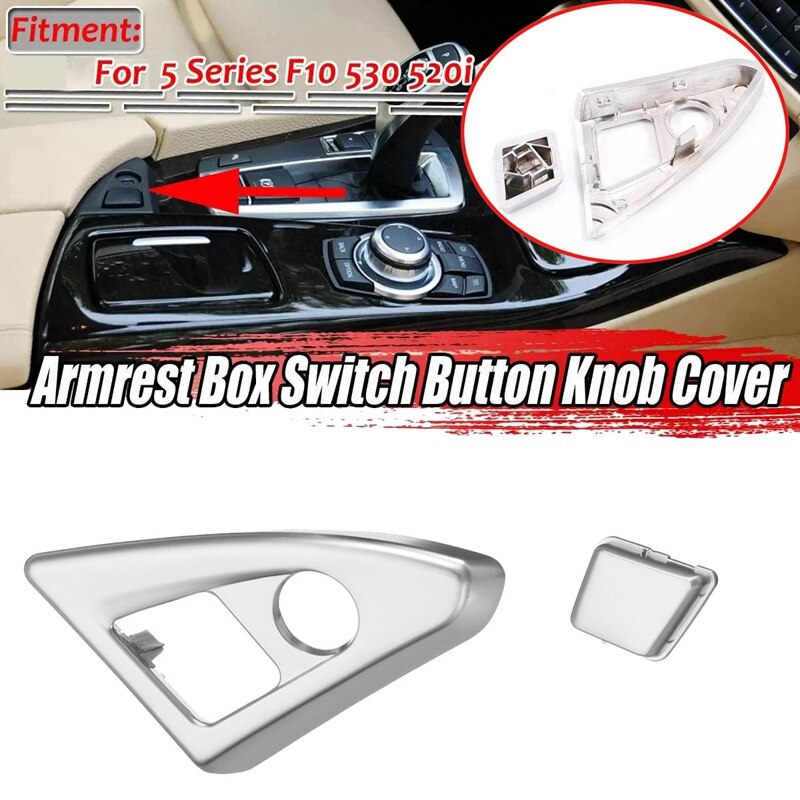 Środek samochodu podłokietnik konsoli przełącznik pokrętło pokrywa tapicerka dla BMW serii 5 F10 523 525 528 2011-2013: Default Title