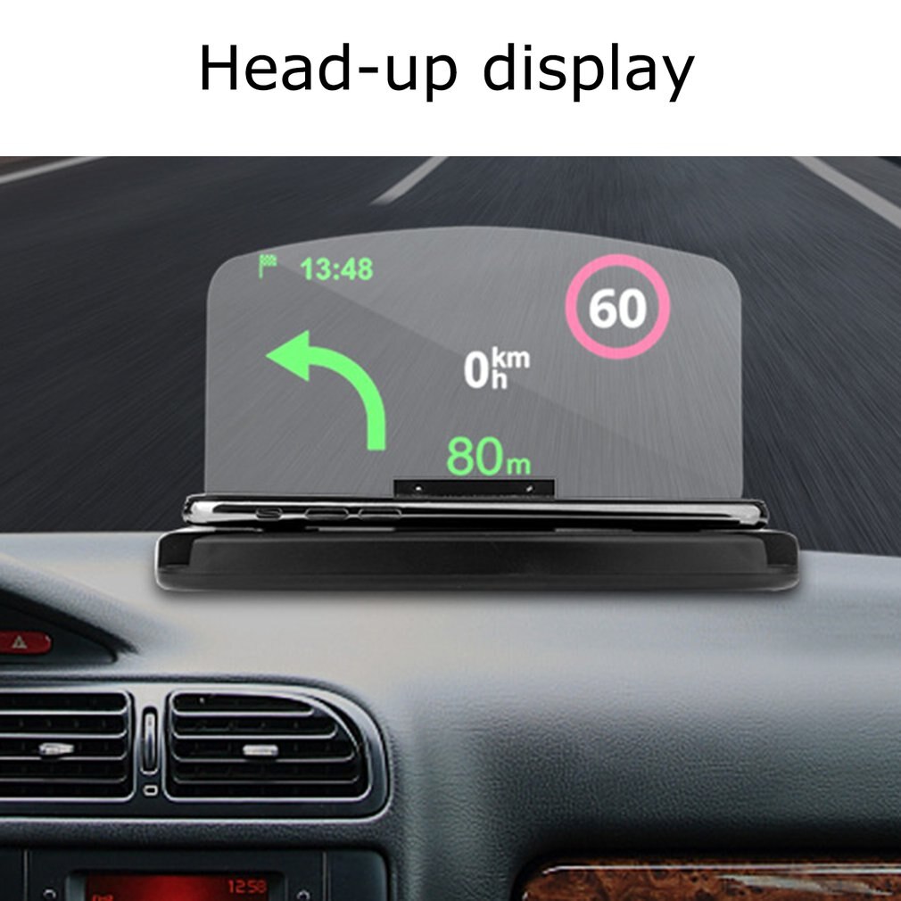 1 stuk mobiele telefoonbeugel hud auto navigatie projector head-up display qi draadloze oplader autobeugel