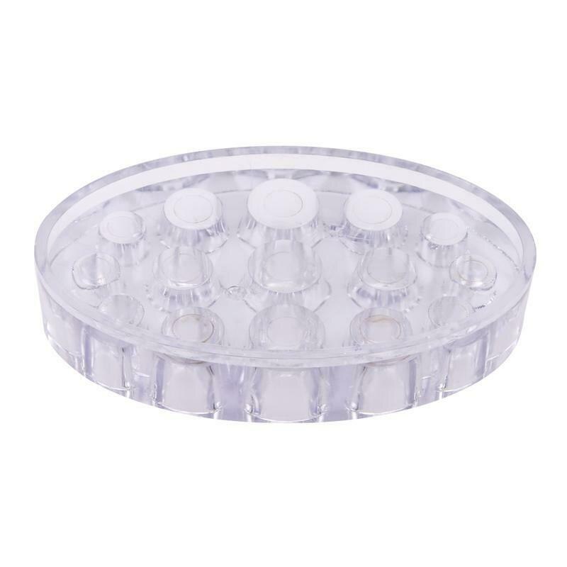 1 ud. Pigmento para bordado de cuerpo portavasos ovalado acrílico pigmento Rack maquillaje permanente portavasos de Color