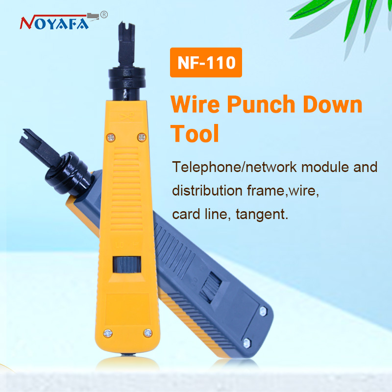 100% original noyafa NF-110 Yellow Krone Lsa-plus Telecom Phone Wire Cable RJ11 RJ45 Punch Down Network Tool Kit