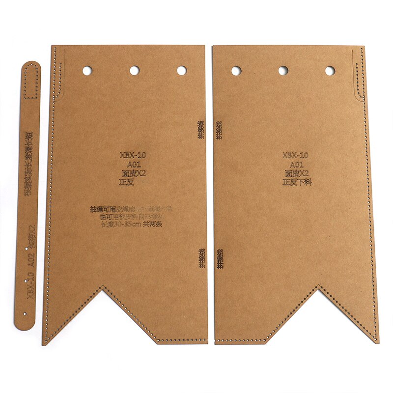 DIY Handmade Casual Shoulder Bag Mini Bucket Bag Kraft Paper Template Handmade Leather Craft Bag Template 25cm*20cm*10cm: Default Title