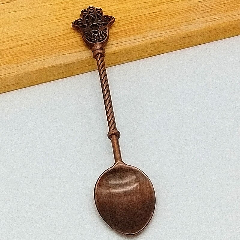 Roman emperor shield gold feather spoon wing retro staff series coffee spoon mixing dessert spoons