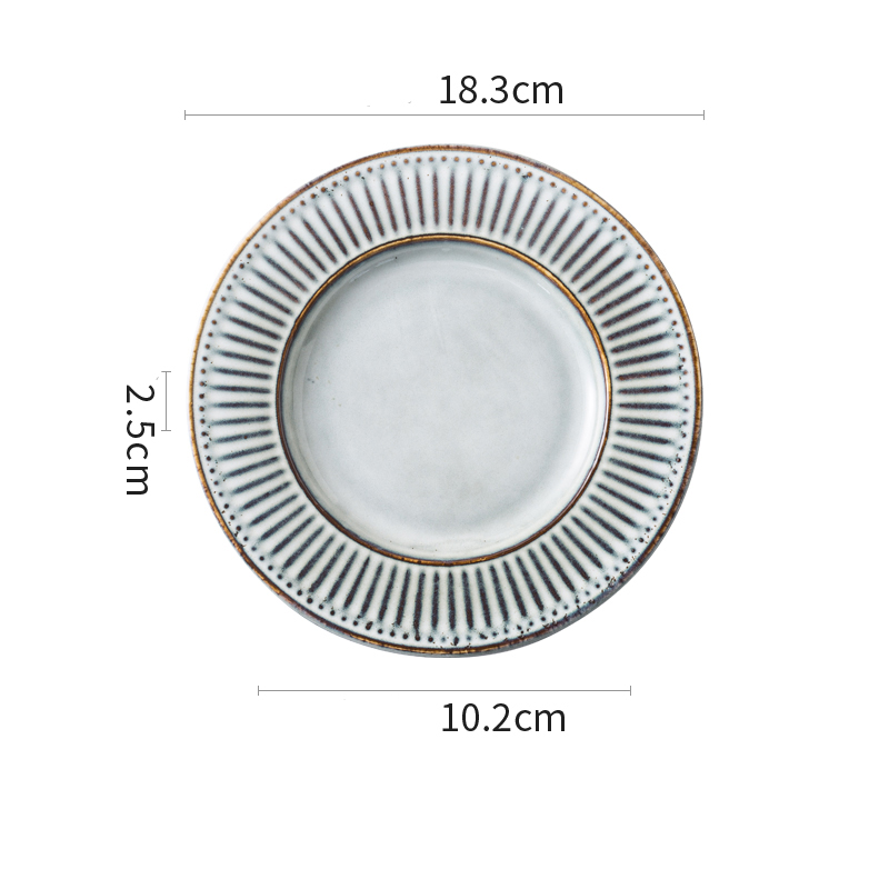 Kingdian-louça de cerâmica para casamento, copo de água, tigela de salada, macarrão, arroz, tigela, prato de jantar: Plate S