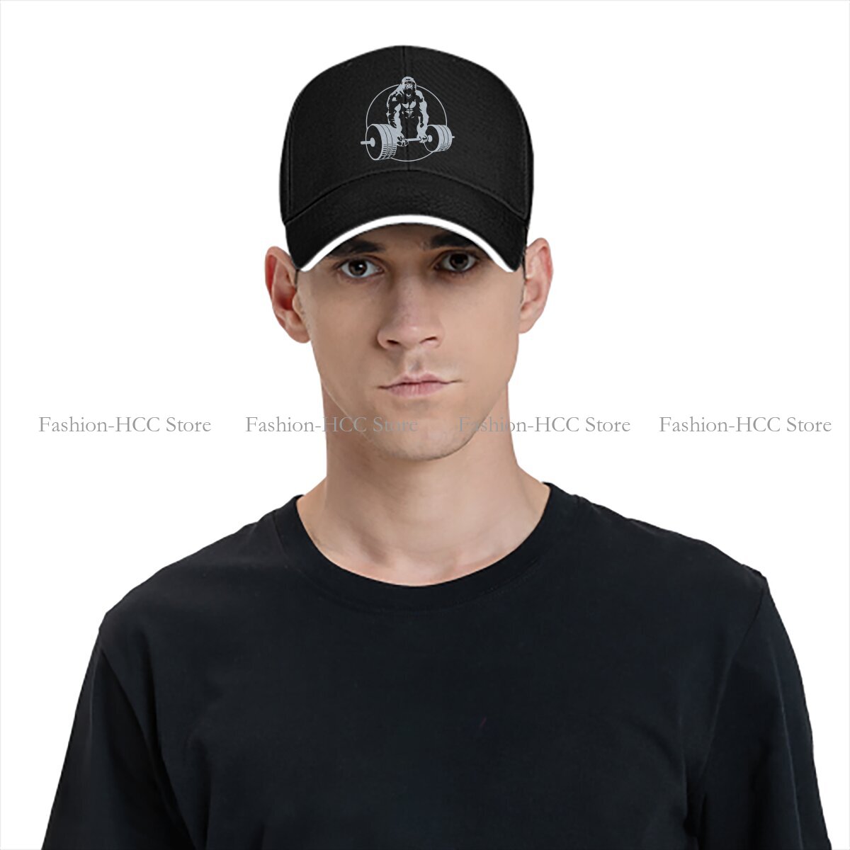 Washed Men's Baseball Cap Gym Gorilla Bodybuilding Fitness Trucker Snapback Caps Dad Hat Animal Weightlifting