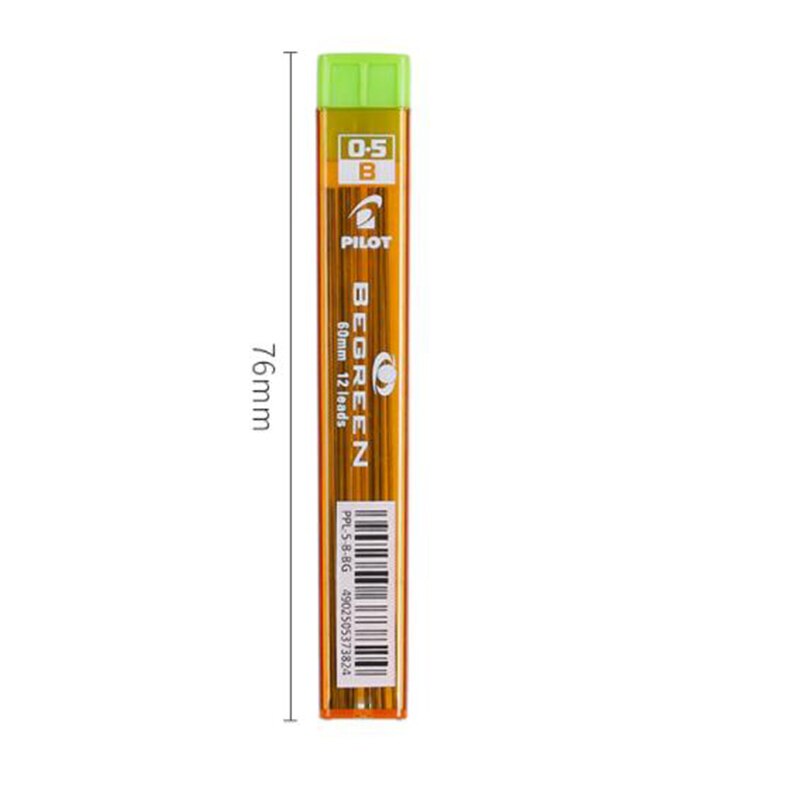 8 Uds PILOT polímero de plomo 10 tubos/lote recargas lápiz mecánico 0,3mm/0,5mm/0,7mm 60mm 2B/HB PPL-3/5/7