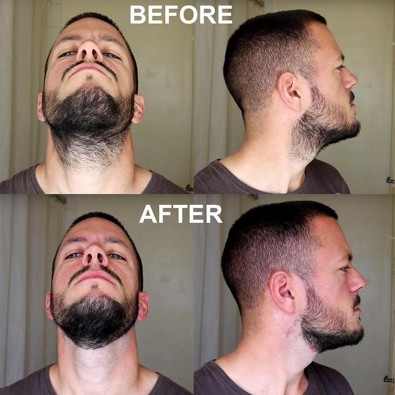 Herramienta de estilismo para Contorno de cuello y barba para hombre, tabla de corte para Barbilla, Barba, afeitado transparente y plantilla F4S9