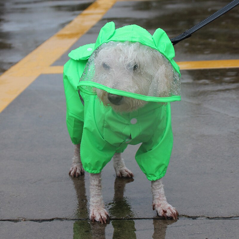 Stor hund regnfrakke tøj vandtæt regn jumpsuit til store mellemstore små hunde golden retriever udendørs kæledyrstøj frakke