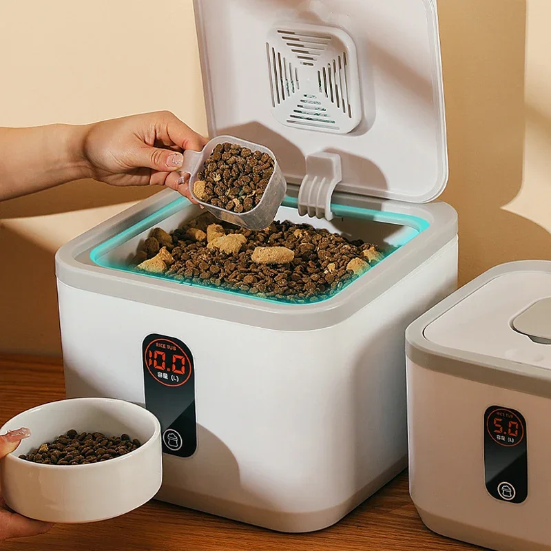 Aufbewahrungsbehälter für Hundefutter, Eimer für trockene Katzenfutter, Hundefutterbox mit Deckel, insektensicher, feuchtigkeitsbeständig, versiegelte Reisbox mit Getreide