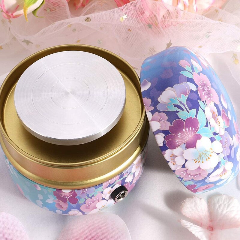 Mini Pottery Machine Electric Pottery Wheel DIY Clay Tools, for Adult Children Ceramic Art with Tray EU Plug