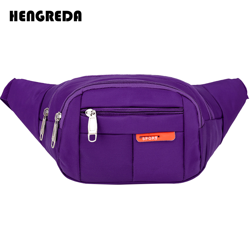 Women Waist Packs Fanny Bag, Multiple Functions Hip Bum Chest Belly Back Bags with Adjustable Belt Strap for Men, Women Fit 6" P: Purple