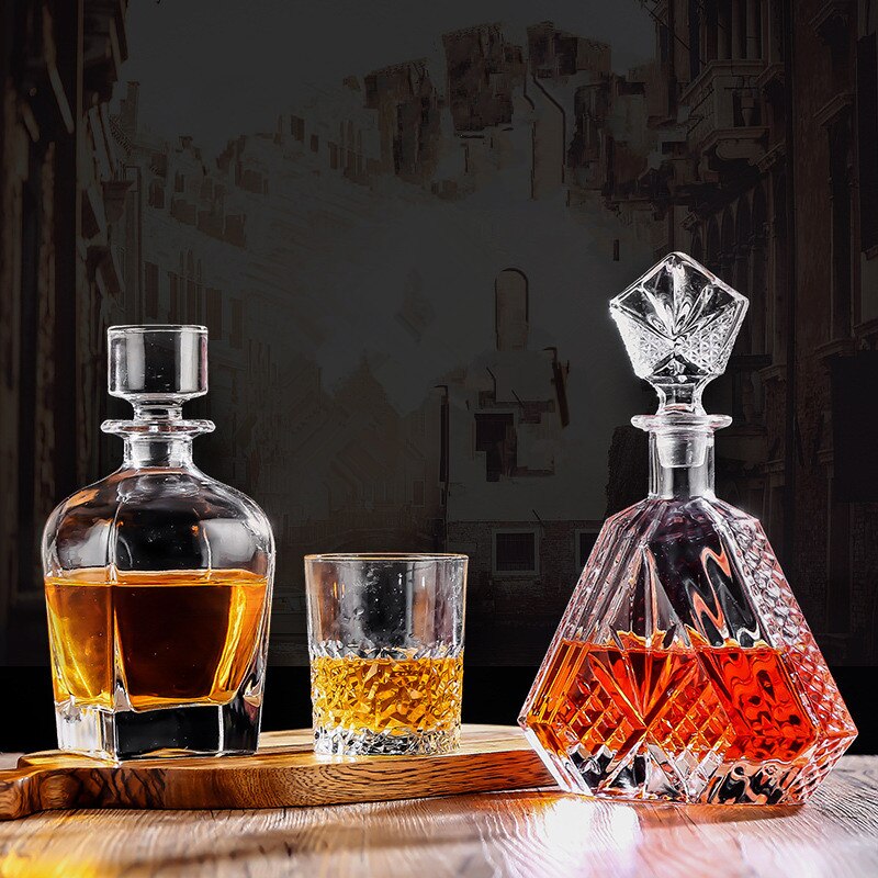 Kristallen Glazen Cup Decanter Set Whisky Karaf Cup Whisky Karaf Fles Wijn Decanter Fles Set