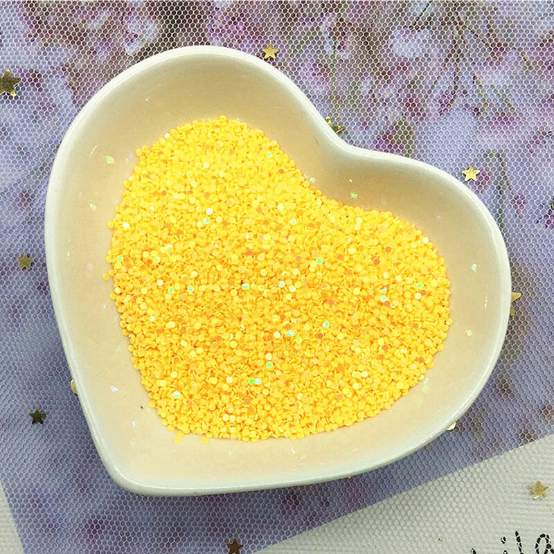 Multi taille 1mm 2mm cercle point forme Pvc Paillettes en vrac fête artisanat Nail Arts Sequin mariage décoration confettis 10g: ab yellow / 1mm 6000pcs 10g