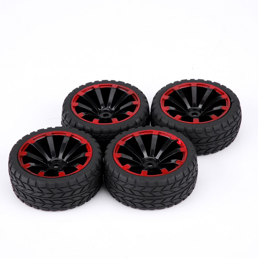 4pcs/set RC Tires High Quaity Rubber Tyre with Plastic Wheel Rim for HSP/Redcat/Exceed/Tamiya/HPI 1/10 RC Crawler Climbing Car