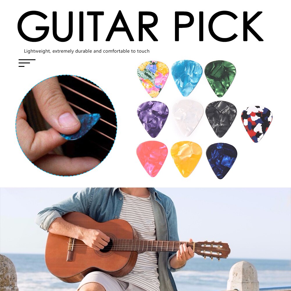 Médiators de guitare en métal, boîte en fer blanc 10 pièces, accessoires Alice, médiator électrique acoustique, guitare, violon 0.46 0.71 0.96mm