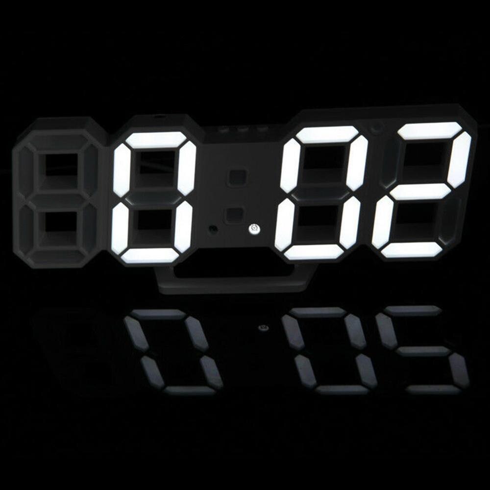 Modern Wall Clock Timer 3D LED Digital Wall Clock Temperature clock K7I8