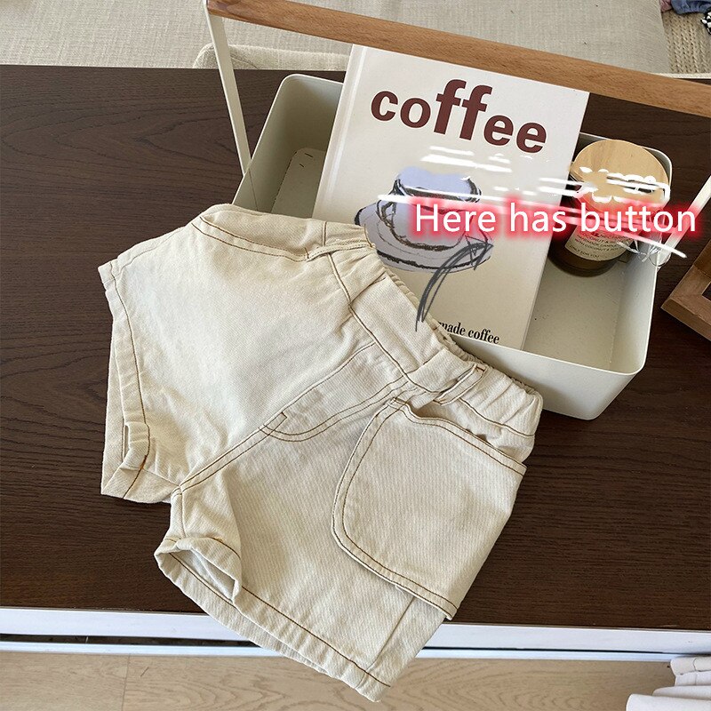2013B Jungen und Mädchen kurze Hose Hosen Denim kurze Hose freundlicher Sommer Hosen Koreanische verlieren Tasche Hosen: 110 for 4Y