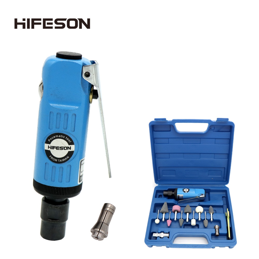 Hifesonhf -8300 blå mini gravering kværn graveringsværktøj pneumatisk værktøj polering maskine værktøjskasse