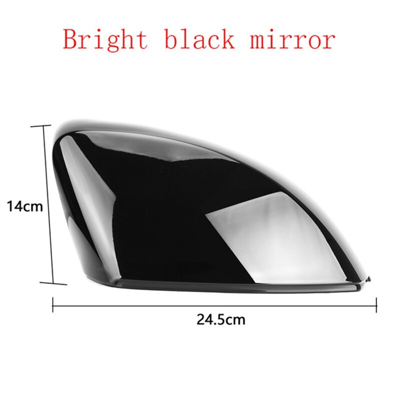 Black Side Mirror Cap Covers for A3 S3 8V RS3 Rear View Mirror Cover Left+Right