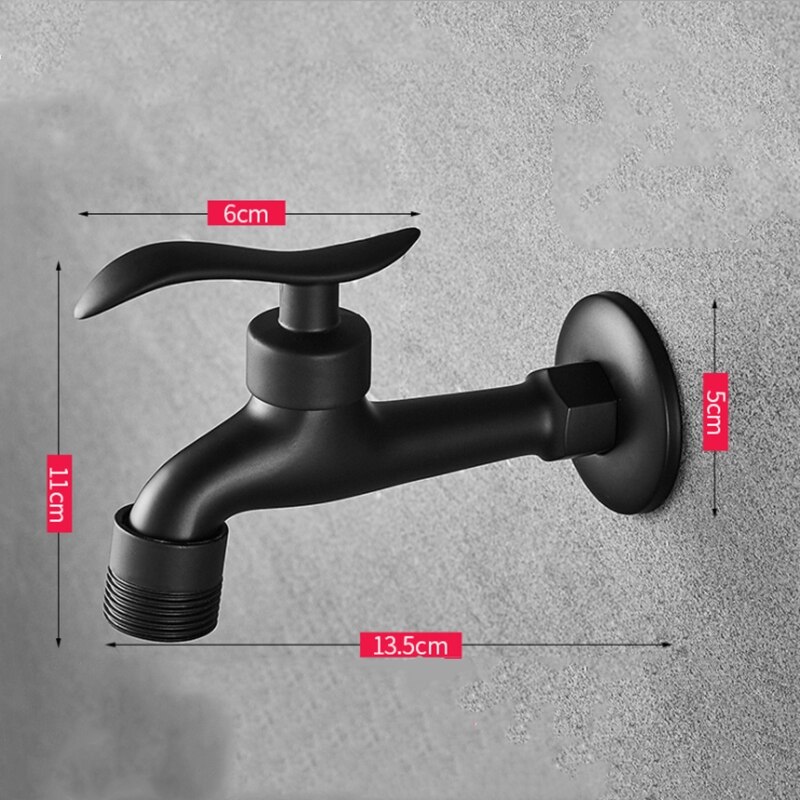 Waschmaschine Wasserhahn Durcheinander Antik Schwarz Öl Gebürstet Bibcock Wc Bibcocks Lange klopfen Garten Wasserhahn